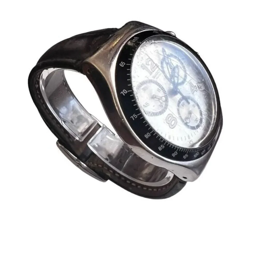 Vintage Men's Swatch Irony Chronograph Watch 4 Jewels‎ V8 Swiss Made Patented WR
